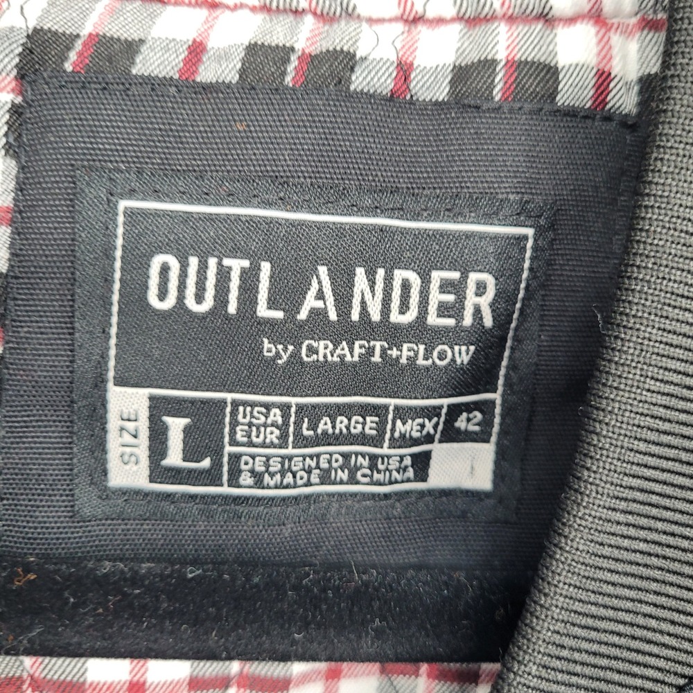 Custom Punk Streetwear Outlander Black Canvas Vest Plaid Graffiti Patches Biker - Picture 6 of 9